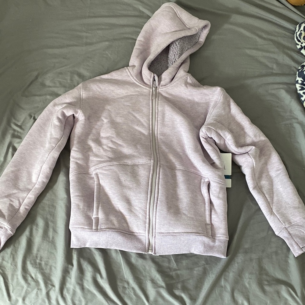 Athleta girl fluffy zip up new with tags
